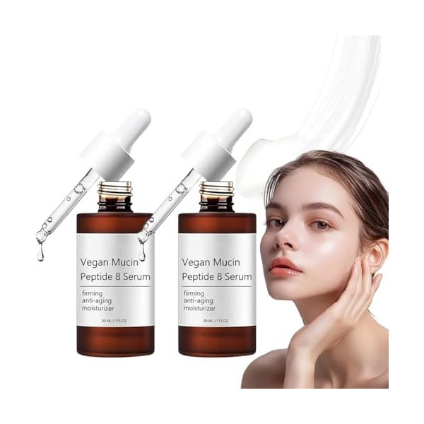 Vegan Mucin Peptide 8 Serum, Firming Anti-Aging Moisturizer - 2025 New Formula Vegan Mucin Peptide 8 Cream, Firming Anti-Agin