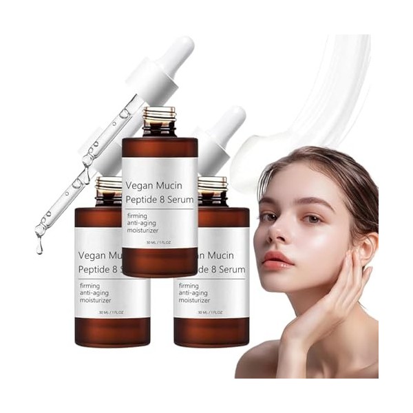 Vegan Mucin Peptide 8 Serum, Firming Anti-Aging Moisturizer - 2025 New Formula Vegan Mucin Peptide 8 Cream, Firming Anti-Agin