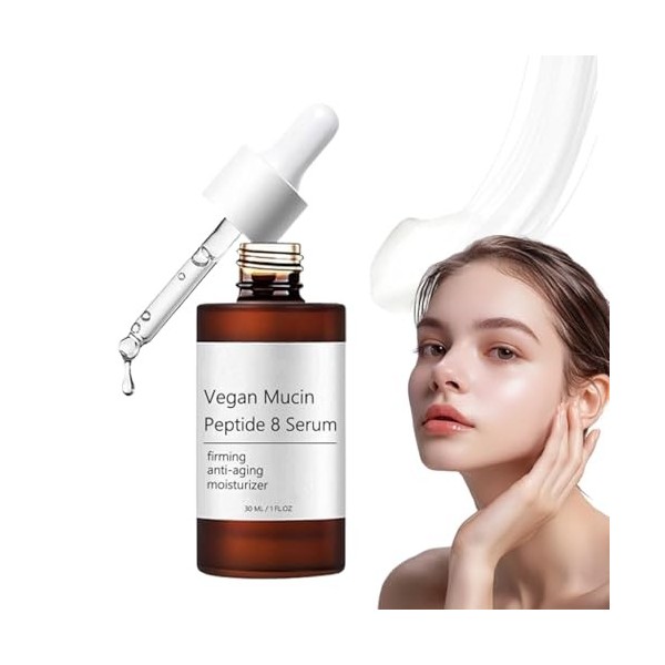 Vegan Mucin Peptide 8 Serum, Firming Anti-Aging Moisturizer - 2025 New Formula Vegan Mucin Peptide 8 Cream, Firming Anti-Agin