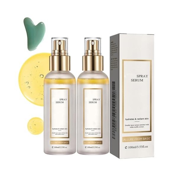 Spray Anti-Âge Antioxydant Eau-Huile à la Truffe Blanche, Sérum Spray à la Truffe Blanche, Soin de la Peau Vegan, Brume Hydra