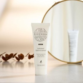 EFFIDERM - Exfoliant désincrustant visage - Peptides glutaminés de Lupin Blanc et Noix de Coco - Elimine en douceur les cellu