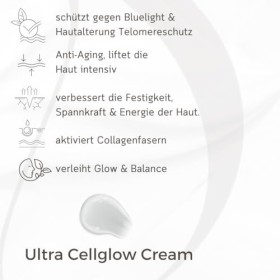 MAGE Ultra Cellglow Crème de soin anti-âge et lifting pour le visage hydratante avec Bio BTX anti-rides, végane, fabriquée en