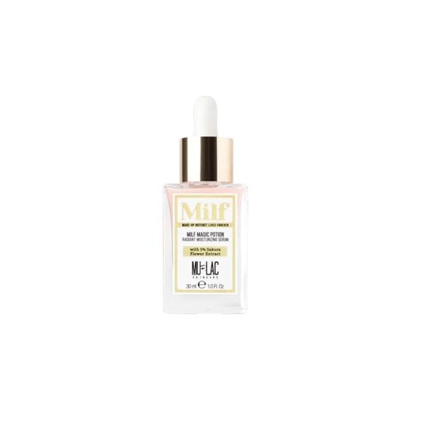 Mulac Cosmetics Lot de 2 pièces MILF MAGIC POTION Sérum Visage Illuminant Hydratant avec 5% Extrait Fleurs de Sakura 30 ml Ve