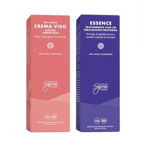 Officina dei Saponi Kit Essence Traitement Visage Hydratant 50 ml et Crème Anti-âge Réparateur Anti-âge 50 ml Vegan