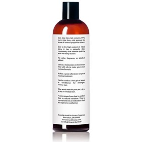 Aloe Vera Gel de lAloe Bio Pressé Bio - 100% Naturel pour le Visage, le Corps et les Cheveux - 237 ml