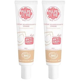 Pulpe de Vie - Crème Visage Certifiée BIO Caresse Veloutée 40ml - Anti-gaspi ! Amande - Soin Peaux Sèches à Très Sèches - Nou