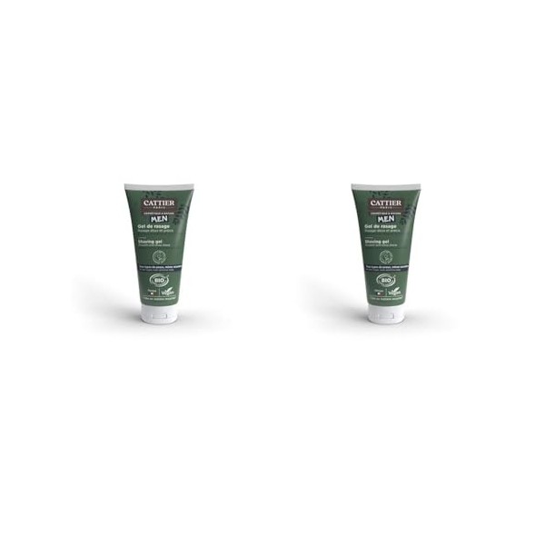 Cattier Men - Gel de Rasage Homme Bio - 150ml Lot de 2 