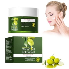 Crème Hydratante Nourrissante à lExtrait dHuile dOlive, Crème Facial Anti-Rides Naturelle et Bio, Crème de Anti-Âge, Hydra