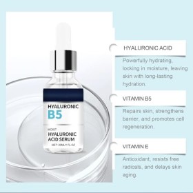 Sérum Vitamine B5, Acide Hyaluronique Serum Visage Bio, Deep Anti-Wrinkle Serum, Sérum Concentré Anti-Rides, Réduit Les Ridul