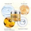 Crème Hydratante Au Curcuma et à LAcide Hyaluronique, Crème Visage Anti-Rides Nuit Naturelle et Bio, Face Cream, Crème de Jo