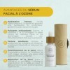 OZONO DOR - Serum Visage BIO 100% Naturel à lOzone, Anti-rides et Anti-taches | Serum Vitamine C, E, A, Q10 avec 17 Ingrédi