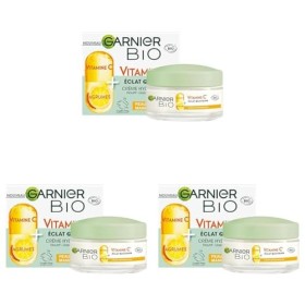 Garnier - Crème Hydratante Bio - Hydratation et Éclat Au Quotidien - Enrichi en Vitamine C et Agrumes - Pour les Peaux Sèches