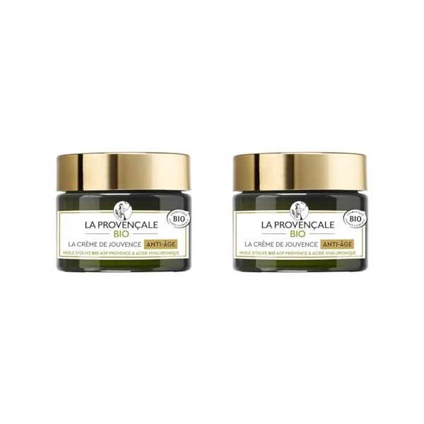 La Provençale Bio – La Crème de Jouvence Anti-Âge – Soin Visage Certifié Bio – Huile d’Olive Bio AOC Provence – Pour Tous Typ