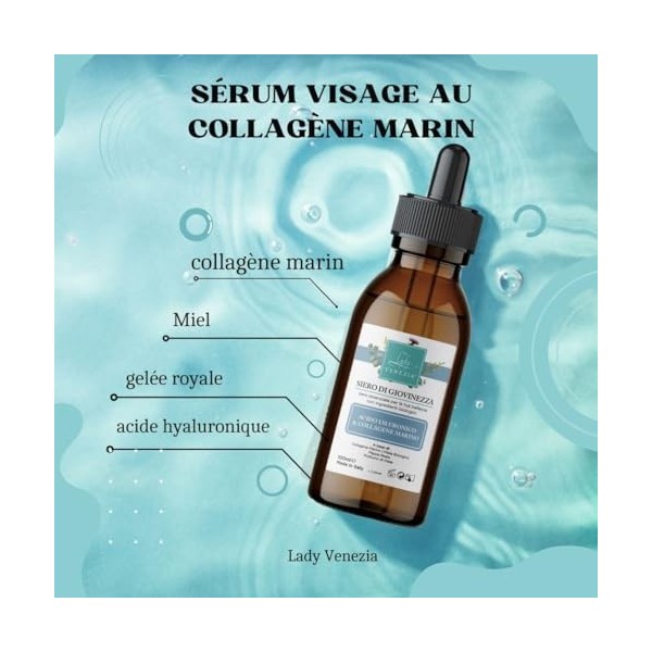 Sérum Visage Bio à lAcide Hyaluronique et Collagène Marin | Sérum Lifting Visage | Sérum Visage Acide Hyaluronique | Collagè