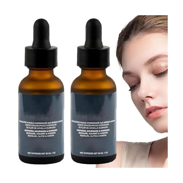 2 Pièces Paracress Facial Oil | 60 Ml Sérum Facial Paracress Bio | Huile de Paracress Faciale Raffermissante pour La Peau et 