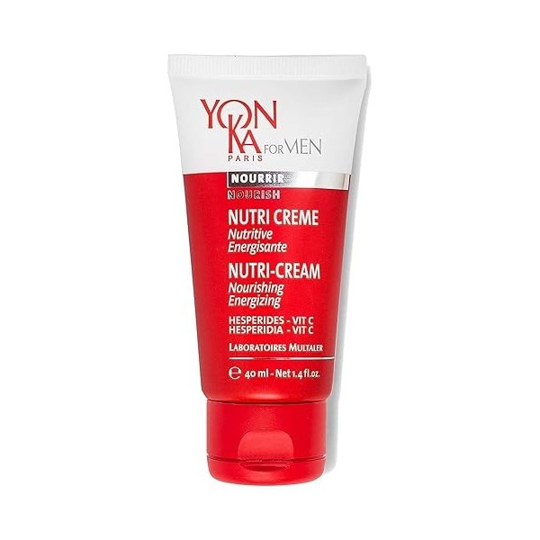 Yon-Ka For Men Nutri Cream 40ml - Crème Hydratante Visage Énergisante Multi-Vitaminée - Absorption Rapide et Sans Effet Gras 