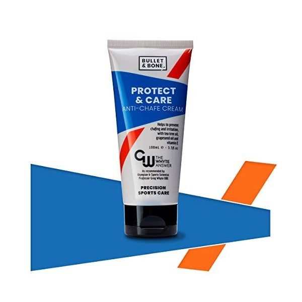 Bullet & Bone Protect & Care Anti-Chafe Cream Soothes Damaged Skin Reduces Chafing and Skin Irritation with Vitamin E 100ml