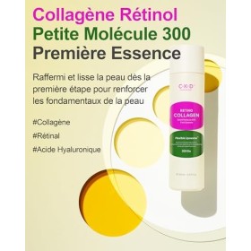 CKD RETINO, Première essence visage au Collagène petites molécules 300 et à l’Acide Hyaluronique, Rétinal et Collagène, 150ml