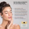 Crème hydratante - Or 24 carats avec 80 nutriments et des huiles essentielles pour une peau fraîche et lisse - Soin anti-âge 