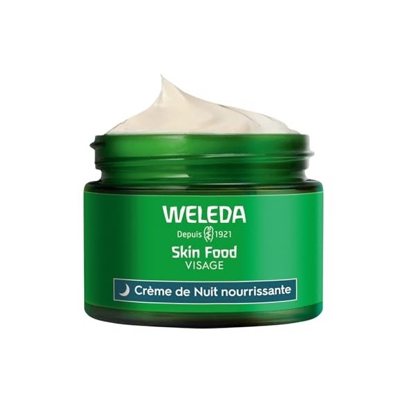 WELEDA - Skin Food Crème de Nuit nourrissante - Pour les peaux sèches - Nourrit et hydrate intensément - NATRUE* - Vegan*** -