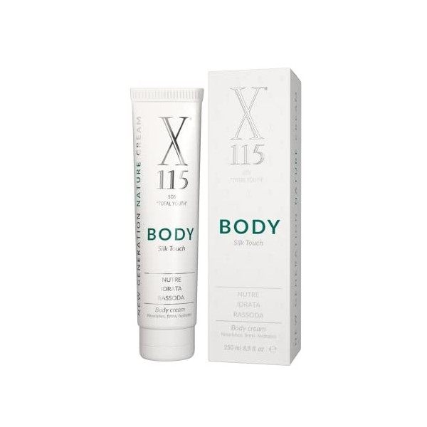 X115 BODY | Crème Corps | HYDRATANTE, RAFFERMISSANTE, ANTI-ÂGE | Homme et Femme | Contient Acide Hyaluronique, Complexe Anti-