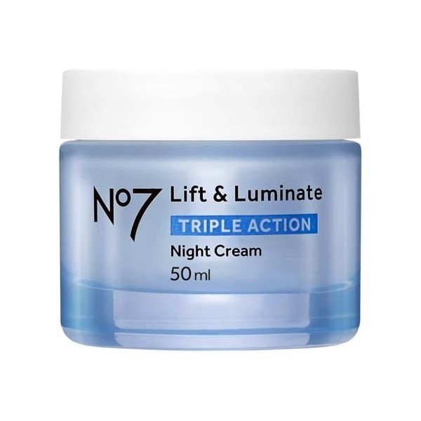 No7 Crème de Nuit Triple Action Lift & Luminate FORMULE AMÉLIORÉE - 50 ml