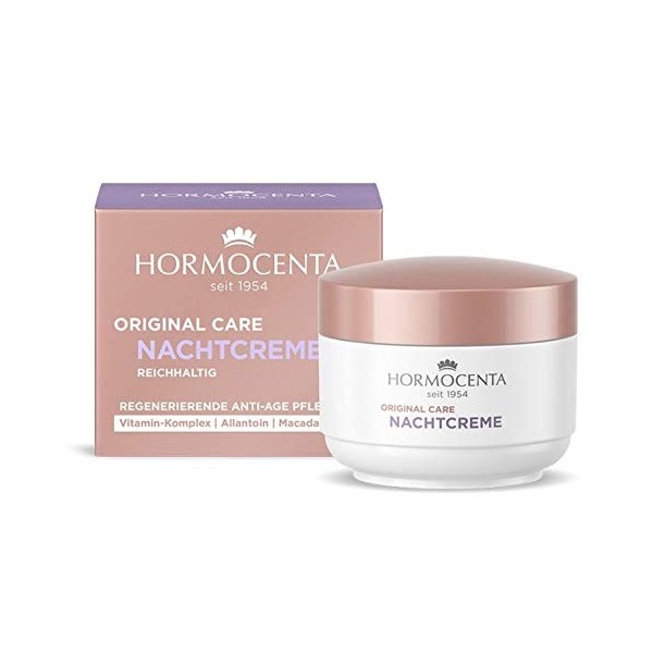 HORMOCENTA Crème de nuit - soin de nuit anti-âge pour peaux exigeantes et matures, 50 mL + hologramme autocolant gratuit 