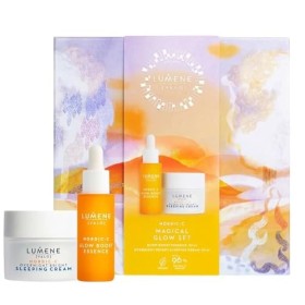 Nordic-C Magical Glow Ensemble avec essence Lumene Glow Boost Essence et crème de nuit brillante pour dormir pendant la nuit 