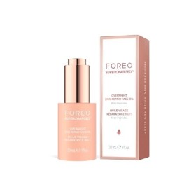FOREO SUPERCHARGED Huile de nuit réparatrice visage – Sérum vitamine E anti-âge à lhuile davocat et de graine de camélia du