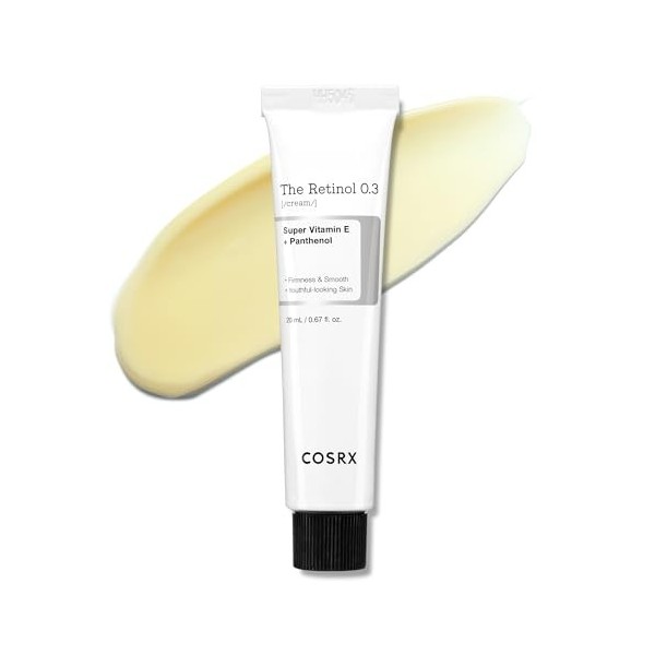 COSRX Retinol Cream 0.3, 0.67 Oz, Crème anti-âge pour les yeux et le cou avec traitement rétinoïde pour raffermir la peau, ré