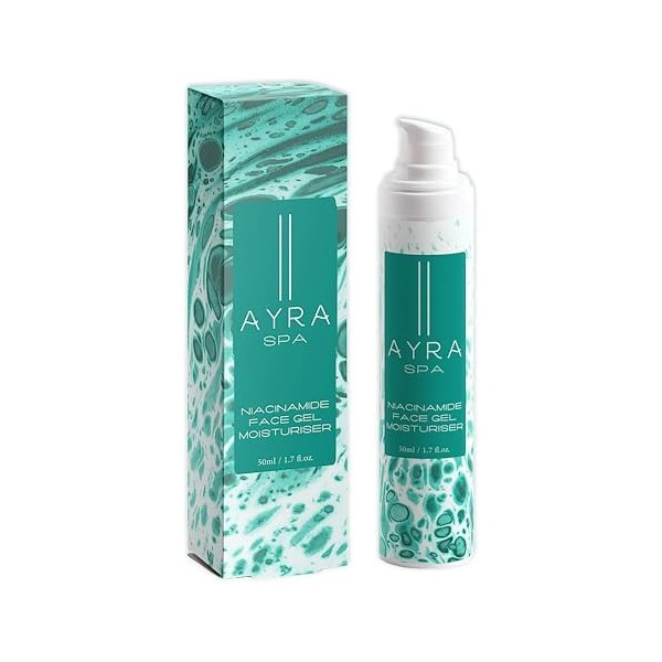 AYRA SPA - Niacinamide Face Gel Hydratant 5% | avec vitamine B, Ginkgo Biloba & Algin | Hydratant Anti-vieillissement & Wrink