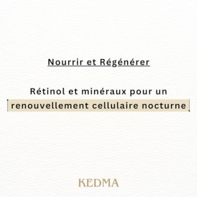 Kedma - Crème de Nuit Intensive aux Minéraux de la Mer Morte et Rétinol - Anti-Rides et Nourrissante - Pour Tous Types de Pea