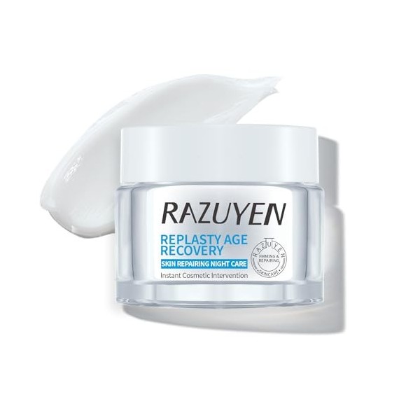 RAZUYEN Renewal Pro-Xylane Crème de nuit anti-âge avec Pro-Xylane et hyaluronate de sodium pour lutter contre les ridules et 