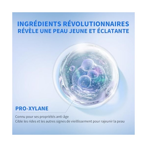 RAZUYEN Renewal Pro-Xylane Crème de nuit anti-âge avec Pro-Xylane et hyaluronate de sodium pour lutter contre les ridules et 