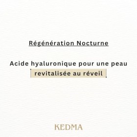 Kedma - Sérum de Nuit Elixir Enrichi en Acide Hyaluronique et Vitamine C - Hydratant et Régénérant - 30g