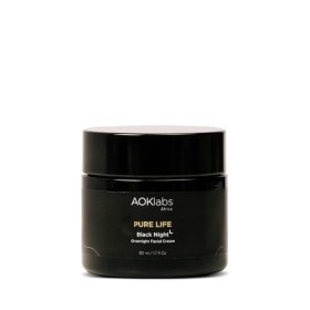 Aoklabs- Black Night Crème de nuit pour le visage à effet anti-âge et raffermissant, texture à absorption rapide 50ml.