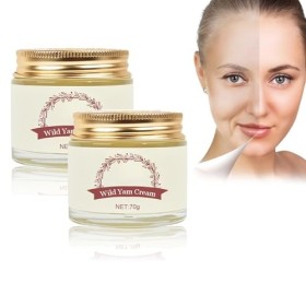Pemarlis 2pcs*70g Crème Digname Sauvage,Crème bio Wild Yam - Utilisation sur tout le corps,Crème de Racine Digname Sauvage 
