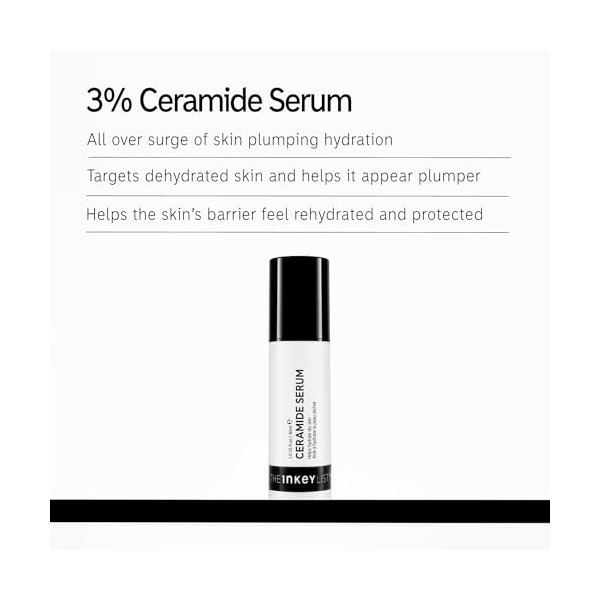 The INKEY List 3% Ceramide Soin de nuit pour hydrater et repulper la peau 30 ml