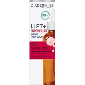 Diadermine Lift+ Super Filler Sérum de nuit anti-âge 30 ml , sérum visage lisse intensément les rides, soin anti-âge favoris