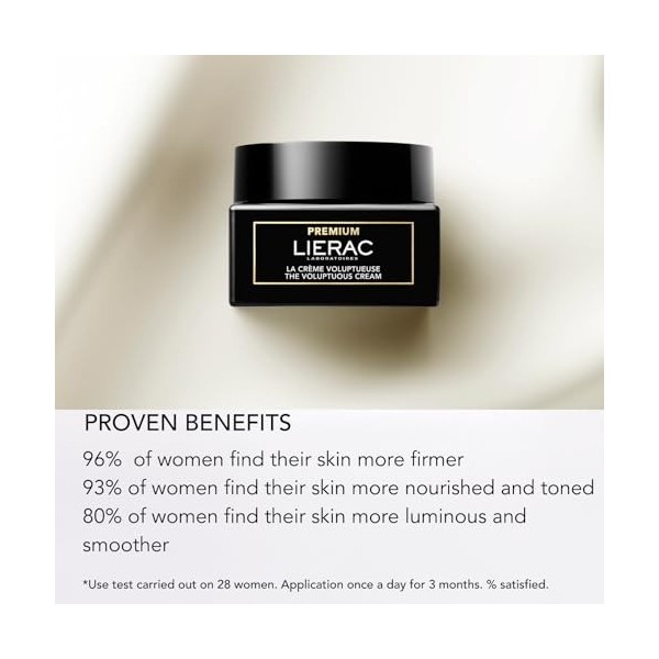 Lierac - Premium - La Crème Voluptueuse 50ml - Soin Visage - Anti-âge global - Éclat - 95% d’ingrédients d’origine naturelle 