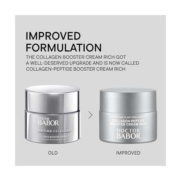 DOCTOR BABOR Crème hydratante pour le visage et les peptides au collagène pour un raffermissement intense Crème anti-rides po