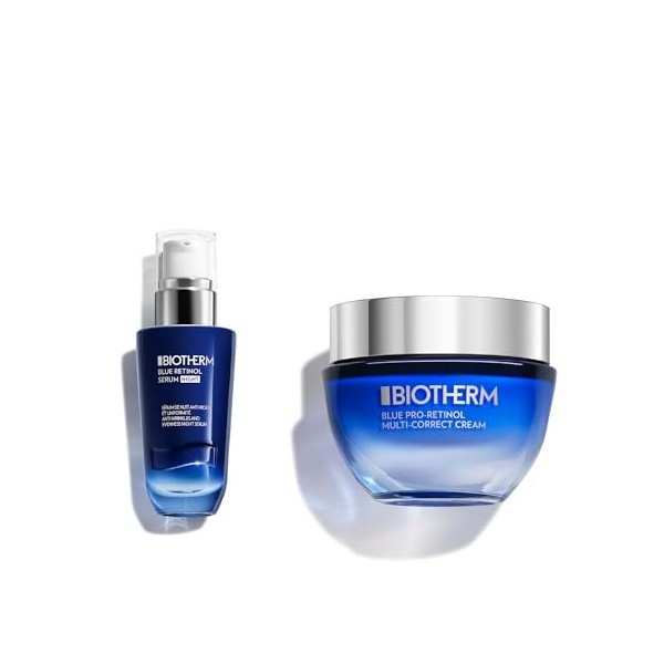 Duo Anti-Rides : Sérum Anti-Age Blue Retinol Night Serum 30ML + Crème Anti-Age Blue Pro-Retinol Multi-Correct Cream 50ML 