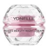 Yonelle Roses - Crème de nuit saturée de roses - Crème anti-rides et anti-âge avec roses et vitamine C - Crème de nuit pour l