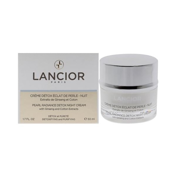 Lancior Pearl Radiance Detox Night Cream - Helps Defend And Protect Skin Against Pollution - Moisturizes And Nourishes - Deli