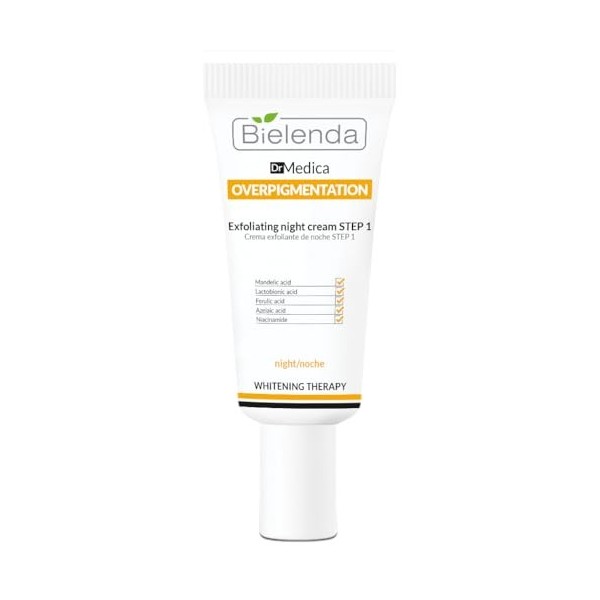 Bielenda Dr Medica Crème Peeling de Nuit Étape 1 sur la pigmentation, conduit visiblement à une amélioration de létat de la 