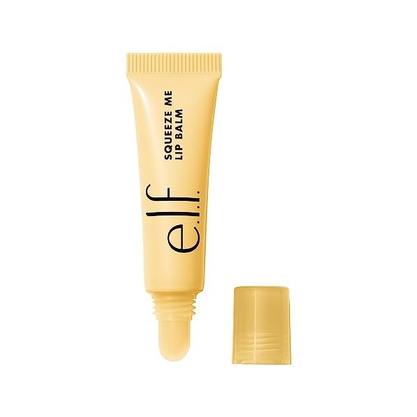 e.l.f. Squeeze Me Baume à lèvres hydratant pour un teint clair de couleur, infusé à lacide hyaluronique, végétalien et sans 