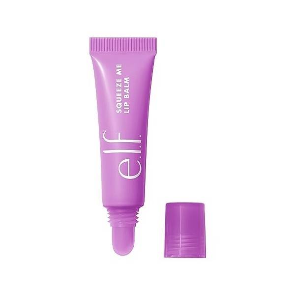 e.l.f. Squeeze Me Baume à lèvres hydratant pour un teint clair de couleur, infusé à lacide hyaluronique, végétalien et sans