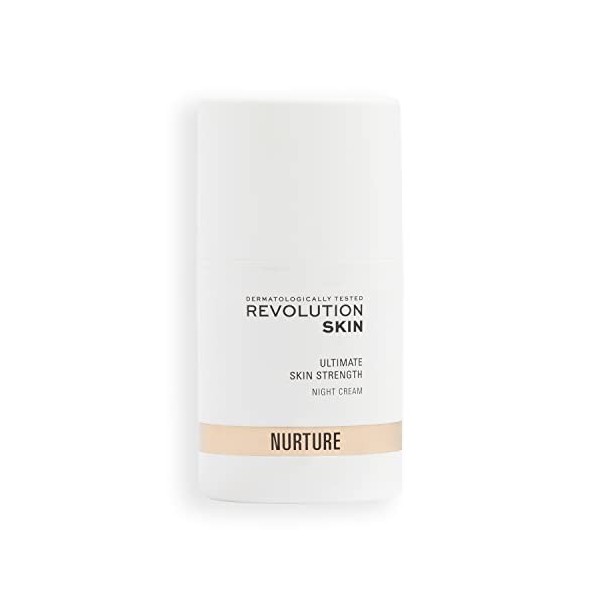 Revolution Skincare Crème hydratante de nuit, crème anti-rides contenant des peptides, repulpe la peau, végétalienne et sans 