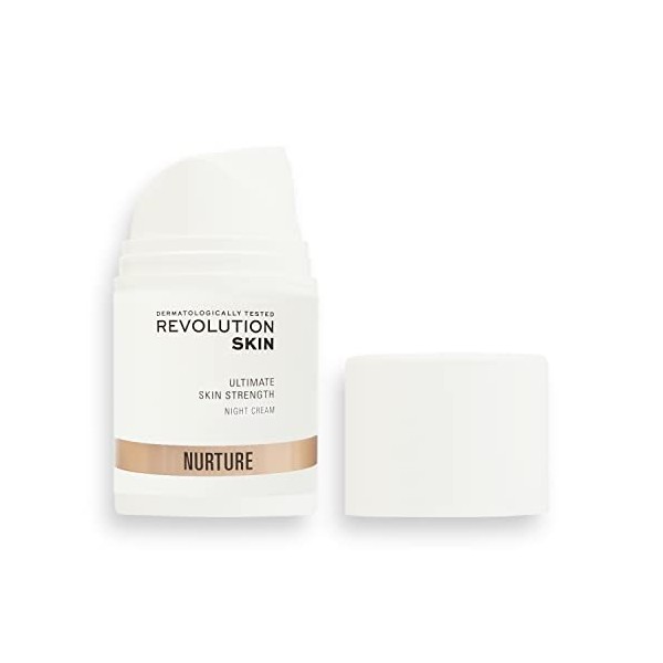 Revolution Skincare Crème hydratante de nuit, crème anti-rides contenant des peptides, repulpe la peau, végétalienne et sans 