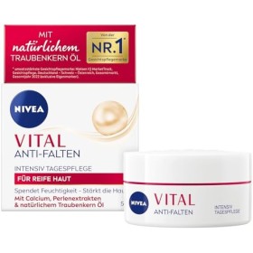 NIVEA VITAL Soin de jour intensif anti-rides pour peaux matures, soin du visage avec calcium, extraits de perles et huile de 
